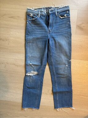 Abercrombie & Fitch Light Blue Ultra High Rise Mom Jeans